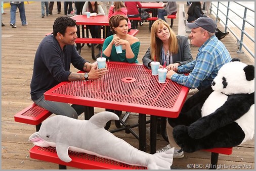 (L TO R) Ricardo Chavira, Justina Machado, Mary McCormack and Mike O'Malley from WELCOME TO THE FAMILY.