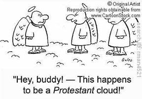 c0 comic: Hey Buddy, this happens to be a Protestant cloud!