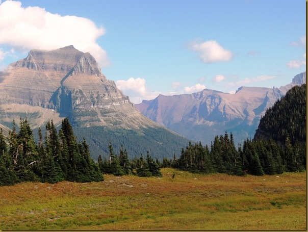 One of the many scenic views along the Going to the Sun Road