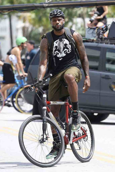 King James Rides a Bike Wears LeBron 11 Shooting a New Nike Ad