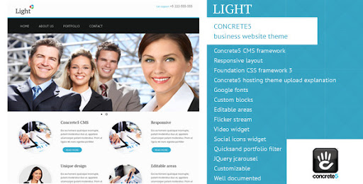 Light - Concrete5 Business Theme - Corporate Concrete5