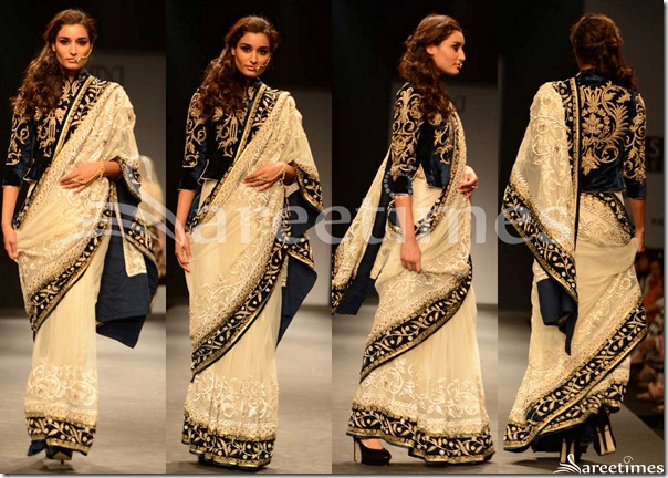 Vineet_Bahl_Cream_Embroidery_Saree