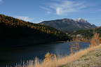 Trees and mountain view, Crowsnest Pass