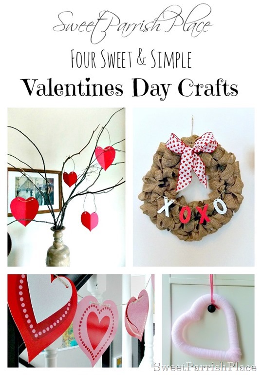 four sweet and simple valentines day crafts