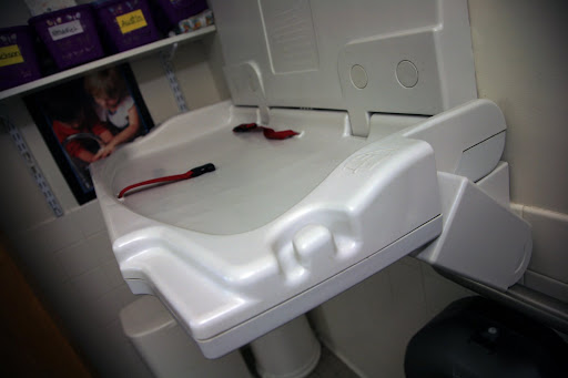 A changing table at Grow to Know Preschool & Kindergarten.
(Photo Credit: Alex Crowder)