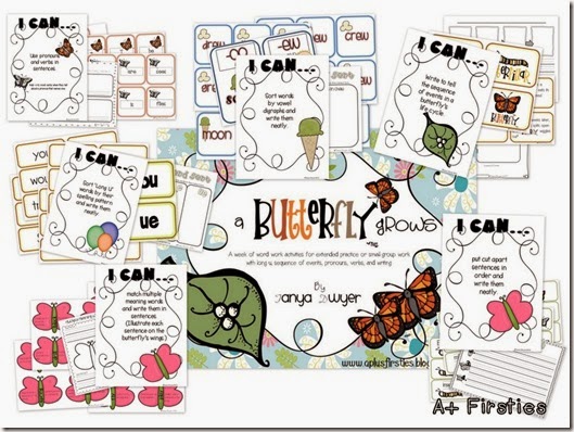 A Butterfly Grows Word Work