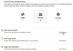 Edit privacy di Facebook