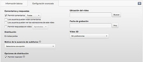 Youtube - opciones de privacidad