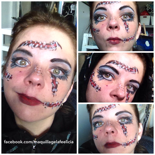 Broken doll face painting