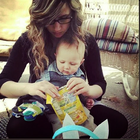 Zayne with easter basket