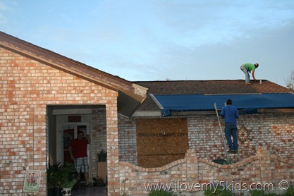 Hail Damaged House