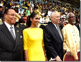 Colin Powell hanging with Farrakhan Colin Powell hanging with Farrakhan