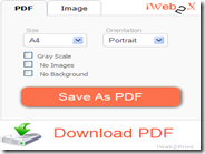 iWeb2x salvare pagine internet in PDF o in immagine con Firefox e Chrome