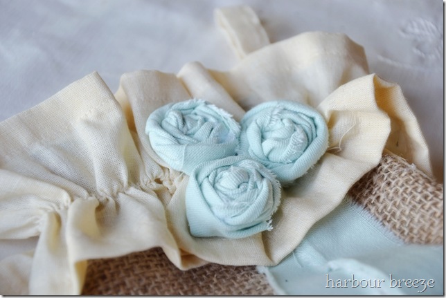 tattered fabric flowers ps