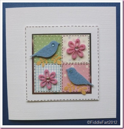 Patchwork Bird card Patchwork Bird card