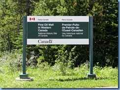 1432 Alberta Akamina Parkway - Waterton Lakes National Park - First Oil Well in Western Canada National Historic Site sign