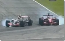 Il sorpasso di Hamilton a Raikkonen nel gran premio d'Italia 2007