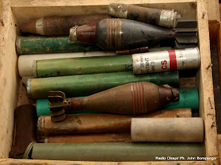 Des explosifs dans un dépôt d’armes à Kinshasa. Radio Okapi/ Ph. John Bompengo
