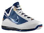 nike air max lebron 7 gr white navy 0 02 Nike Air Max LeBron VII (7)   White/Navy/Gold Sample Actual Photos