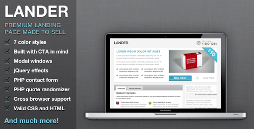 Lander - Premium landing page - Marketing Corporate