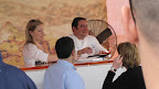 Signing books after his demo, Chef was all smiles.