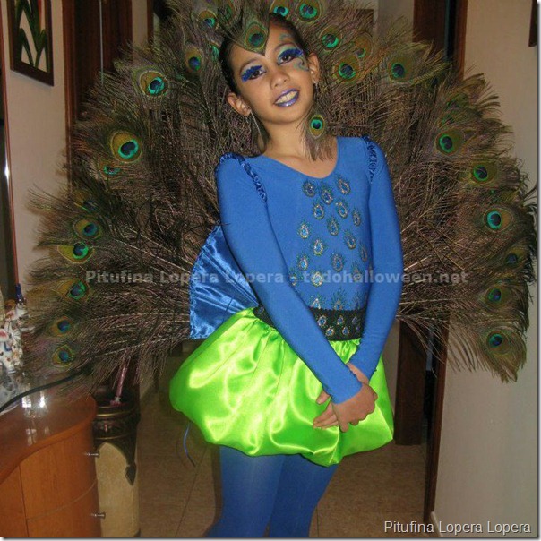 Todo Halloween: Disfraz de pavo real para niña, foto de los lectores