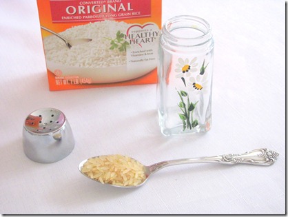 rice in salt shaker