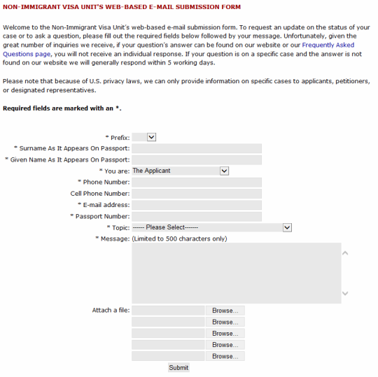 web based form