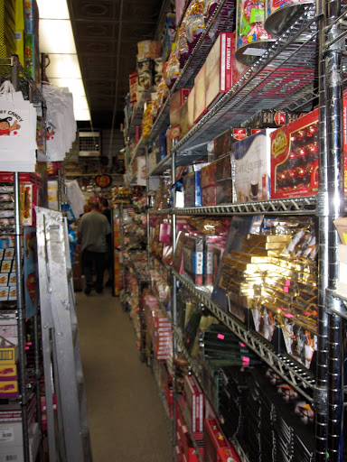 Shelves and shelves of candy.
