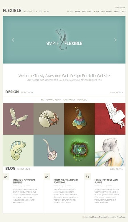 flexible portfolio WP theme review