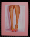 15x18 "Pink Pumps" acrylic on paper