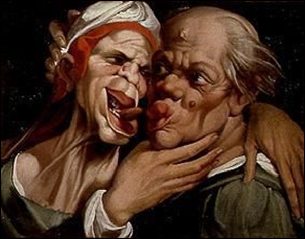 Bartolomeo Passerotti, caricature d'un vieux couple Bartolomeo Passerotti, caricature d'un vieux couple