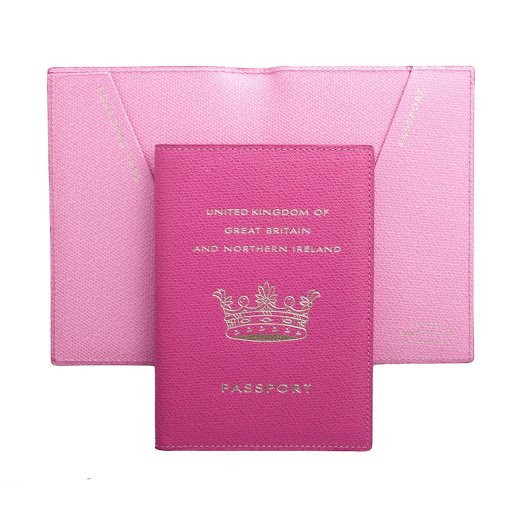 When it opened on Bond Street in 1887, Smythson advertised itself as offering ‘first class stationery, leather goods and cabinet work’ Today, they produce some of the finest leather-bound accessories available. The Queen is even a client. Here, a passport holder in hot pink. (smythson.com) When it opened on Bond Street in 1887, Smythson advertised itself as offering ‘first class stationery, leather goods and cabinet work’ Today, they produce some of the finest leather-bound accessories available. The Queen is even a client. Here, a passport holder in hot pink. (smythson.com)