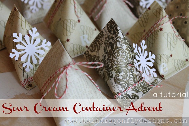 Sour Cream Container Advent Place Setting (18)