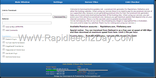 Rapidleech ServerWith Premium Accounts Rapidshare, Filefactory - Premium Link Generator 2013 Free and Public Use Rapidleech ServerWith Premium Accounts Rapidshare, Filefactory - Premium Link Generator 2013 Free and Public Use
