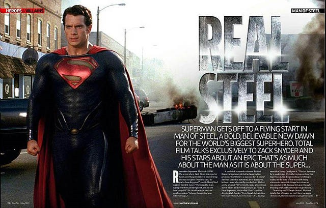 New Man of Steel Photos with Henry Cavill and Director Zack Snyder 01