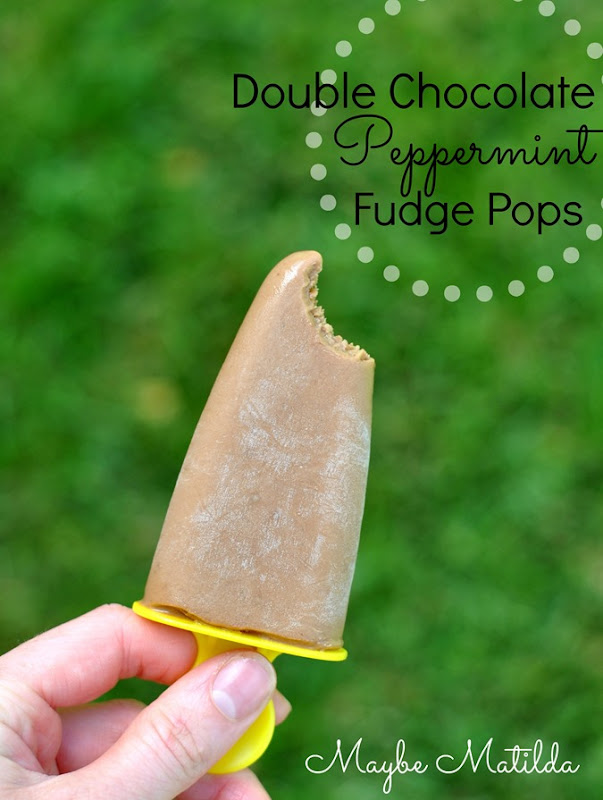 Double Chocolate Peppermint Fudge Pops // www.maybematilda.com