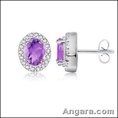 Oval-Amethyst-and-Diamond-Border-Earrings