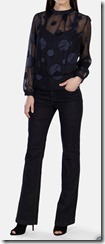 Karen Millen dot devore blouse and black pants