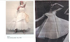 Two beautiful pleated dresses that inspired our pleated stationery suite.
