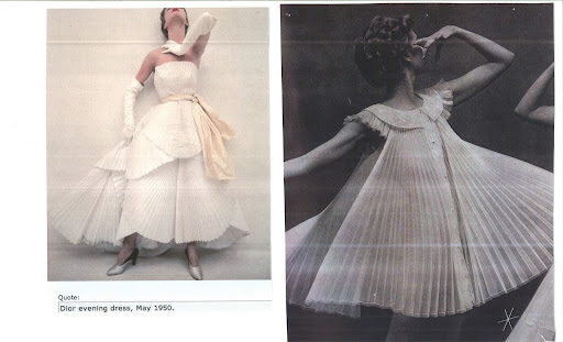 Two beautiful pleated dresses that inspired our pleated stationery suite.