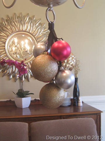 Ornaments Hung from Chandelier IMG_6254