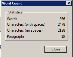 word count wlw