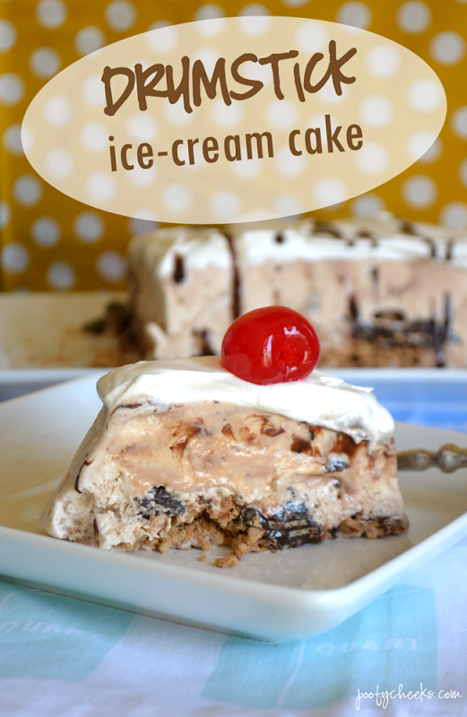 Drumstick Ice Cream Cake #nobake #dessert