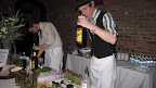 The men of Prime Meats are making Genki Des (shochu, dark rum, vanilla syrup, lime juice and basil).