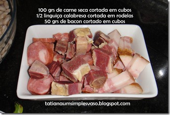 Carne seca, linguiça e bacon