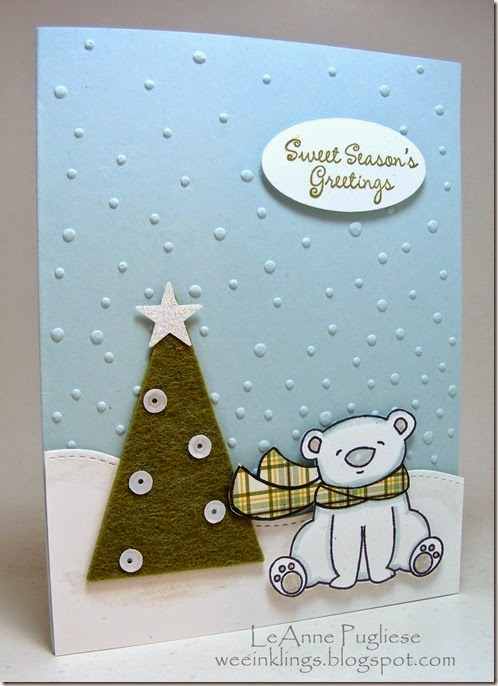 LeAnne Pugliese WeeInklings Paper Players 224 Sweet Season's Greetings Polar Bear Christmas