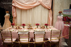 The pink and gold themed wedding reception table. I just love the combination of pink and gold. The pink and gold themed wedding reception table. I just love the combination of pink and gold.