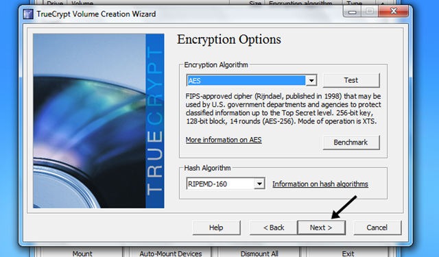 Choose Encryption Options