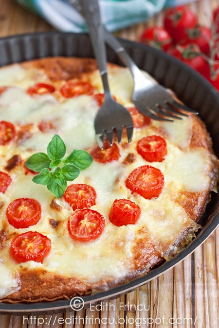 fritatta cu branza si rosii cherrry 2